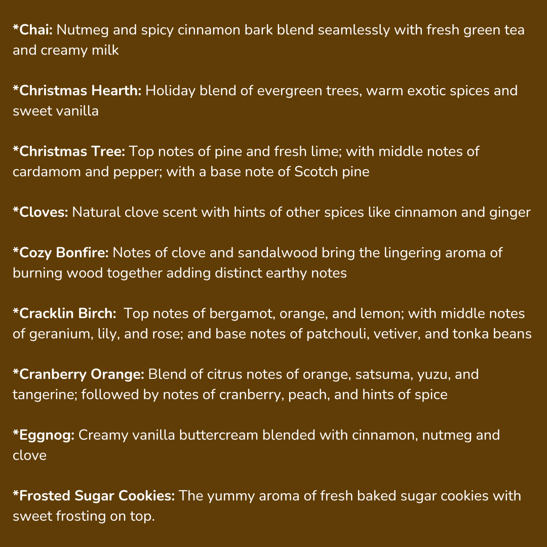 Winter Holiday Scented Car Fresheners