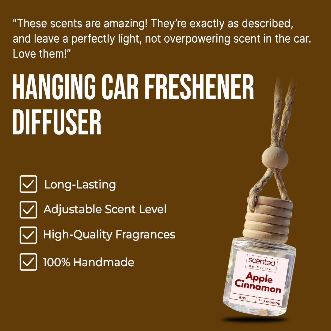 Apple Cinnamon-Car Diffuser-Scented by Carine Car Air Freshener Diffuser