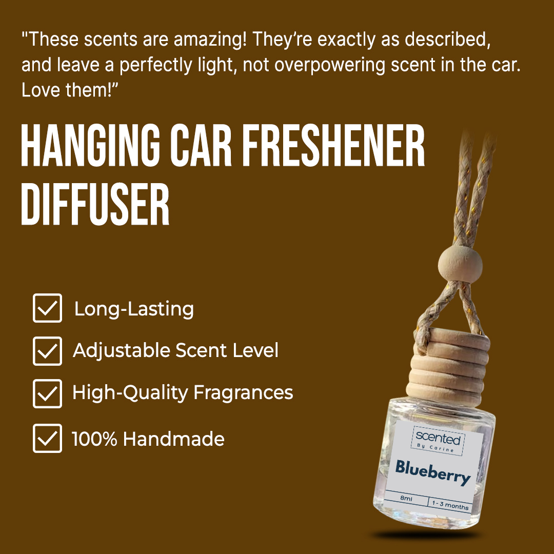 Blueberry-Car Diffuser-Scented by Carine Car Air Freshener Diffuser