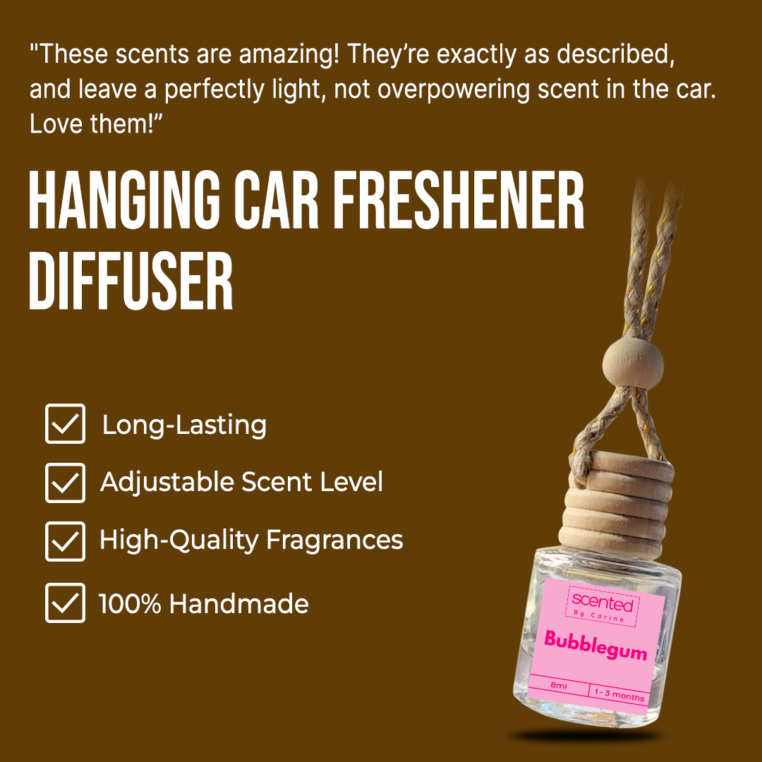 Bubblegum-Car Diffuser-Scented by Carine Car Air Freshener Diffuser
