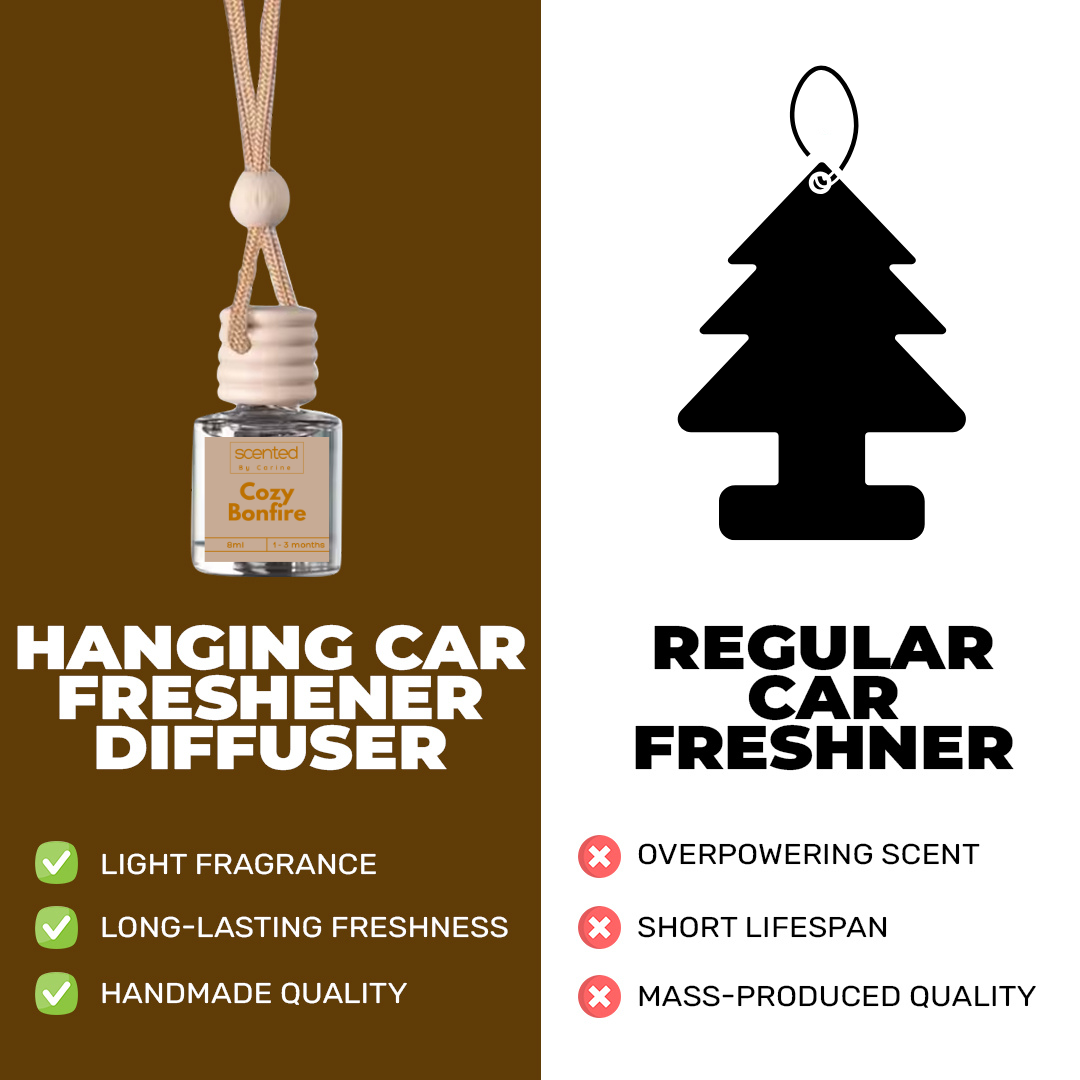 Cozy Bonfire-Car Diffuser-Scented by Carine Car Air Freshener Diffuser