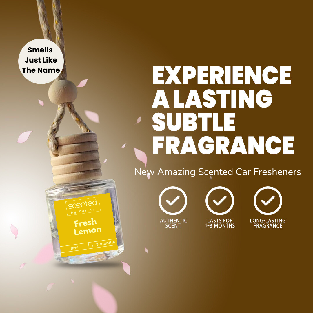 Fresh Lemon-Car Diffuser-Scented by Carine Car Air Freshener Diffuser