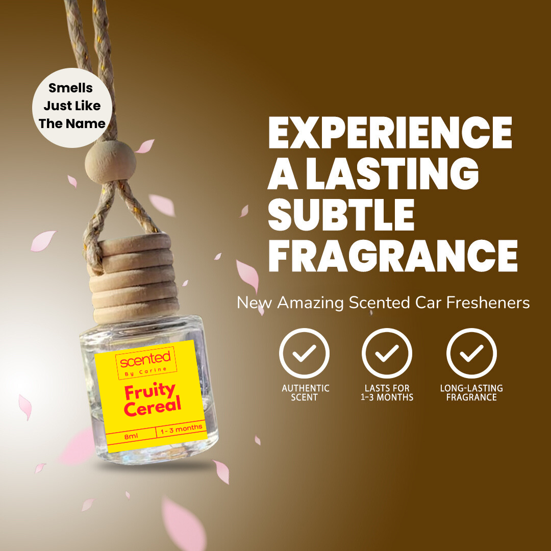 Fruity Cereal-Car Diffuser-Scented by Carine Car Air Freshener Diffuser