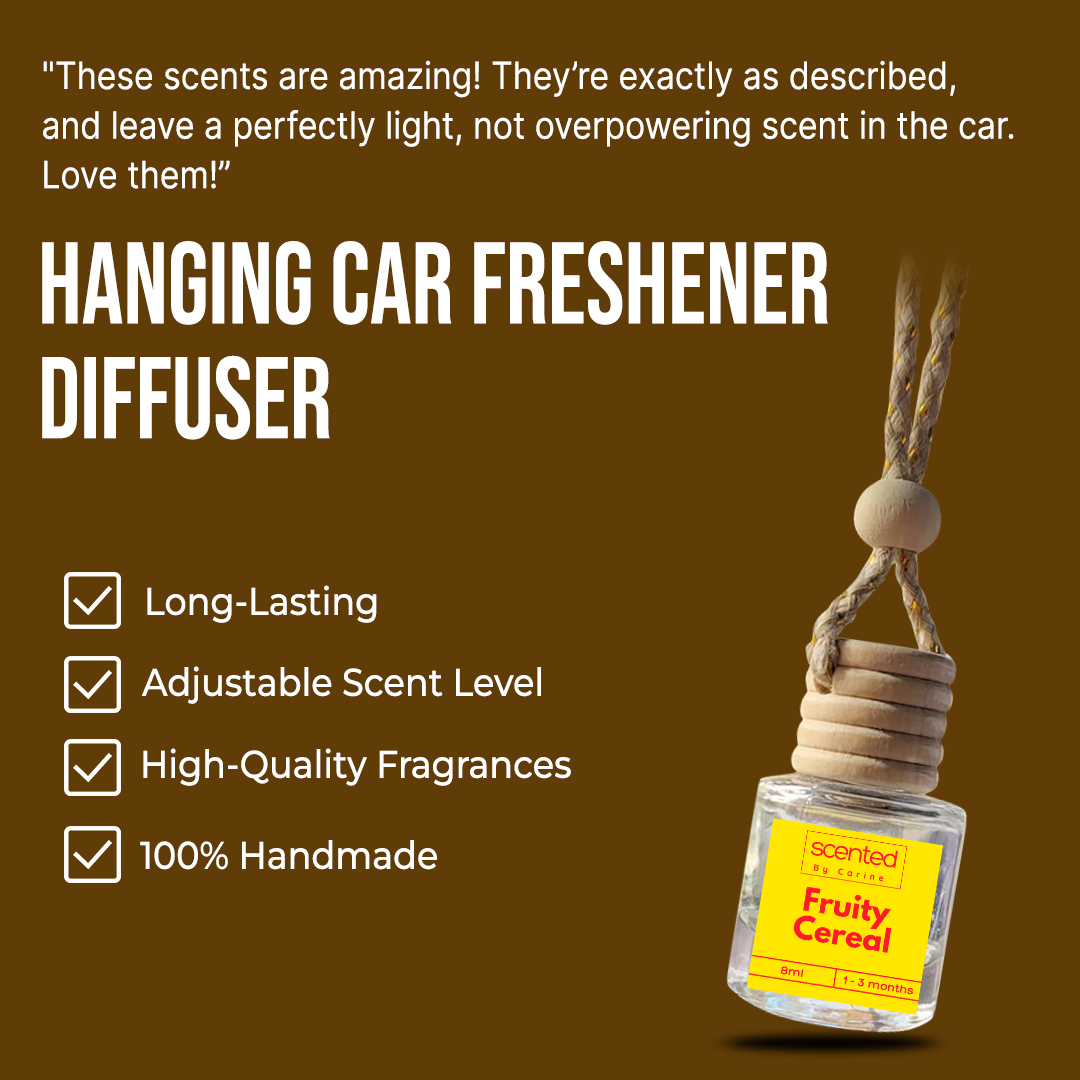 Fruity Cereal-Car Diffuser-Scented by Carine Car Air Freshener Diffuser