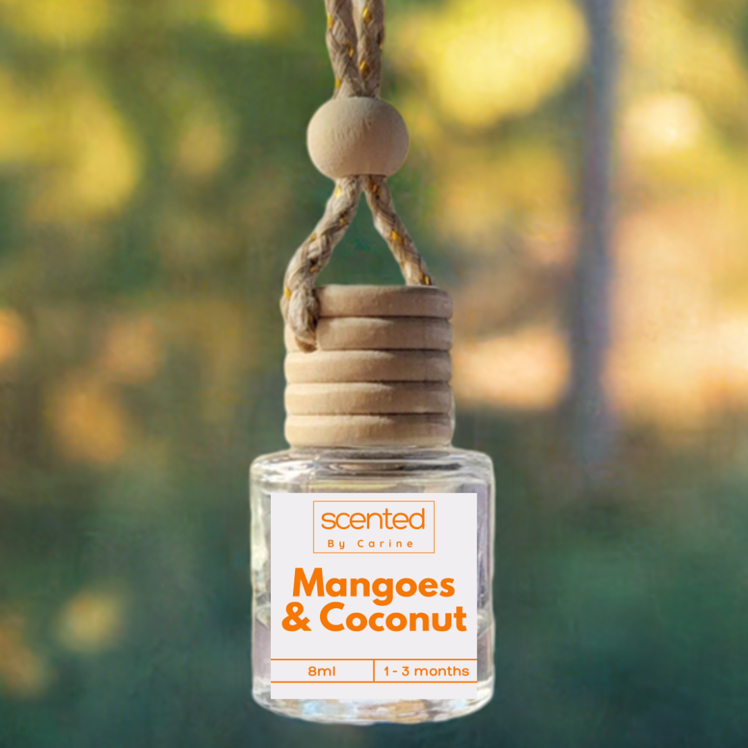 Mangoes & Coconut-Car Diffuser-Scented by Carine Car Air Freshener Diffuser