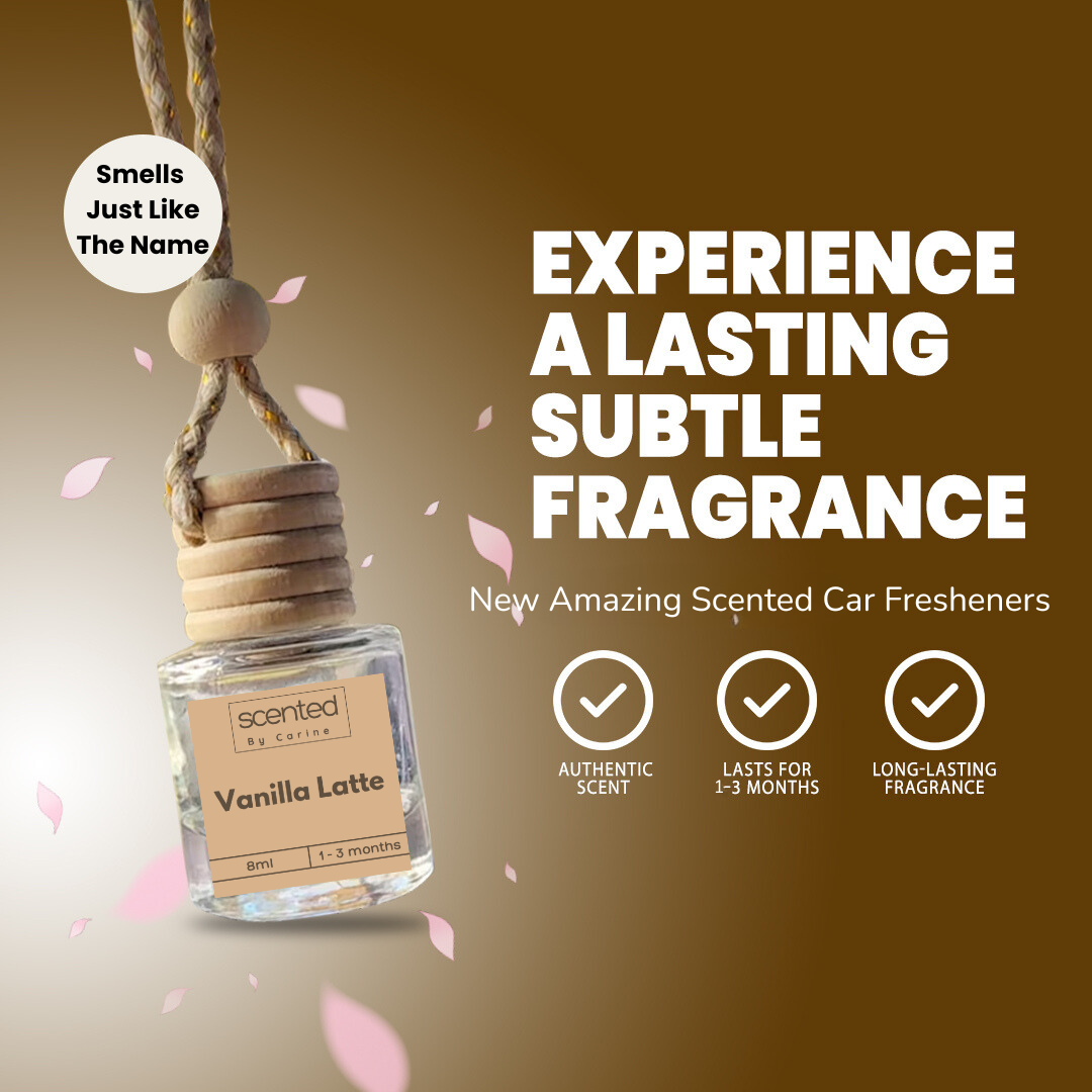 Vanilla Latte-Car Diffuser-Scented by Carine Car Air Freshener Diffuser