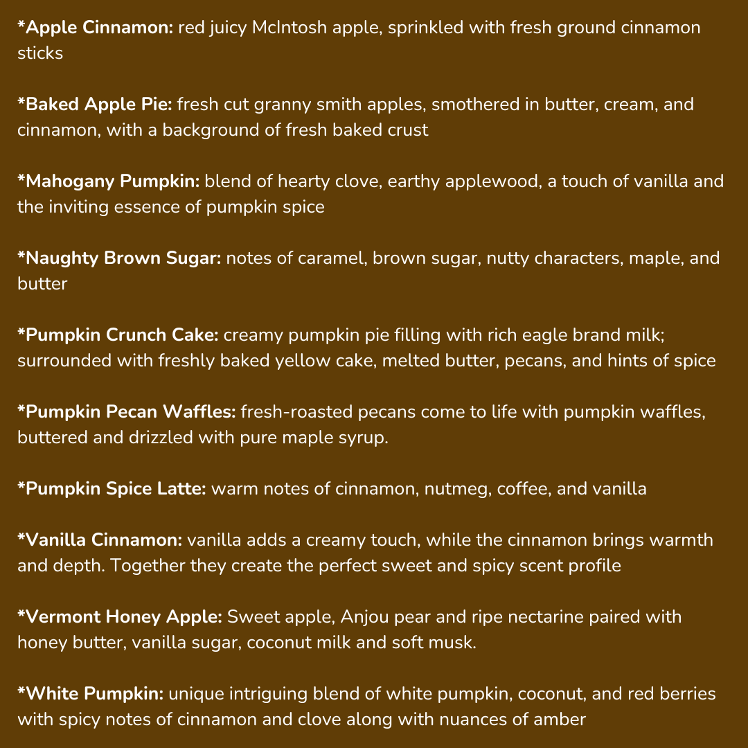 Fall Scented Car Fresheners