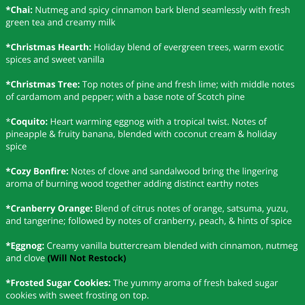 Winter Holiday Scented Car Fresheners