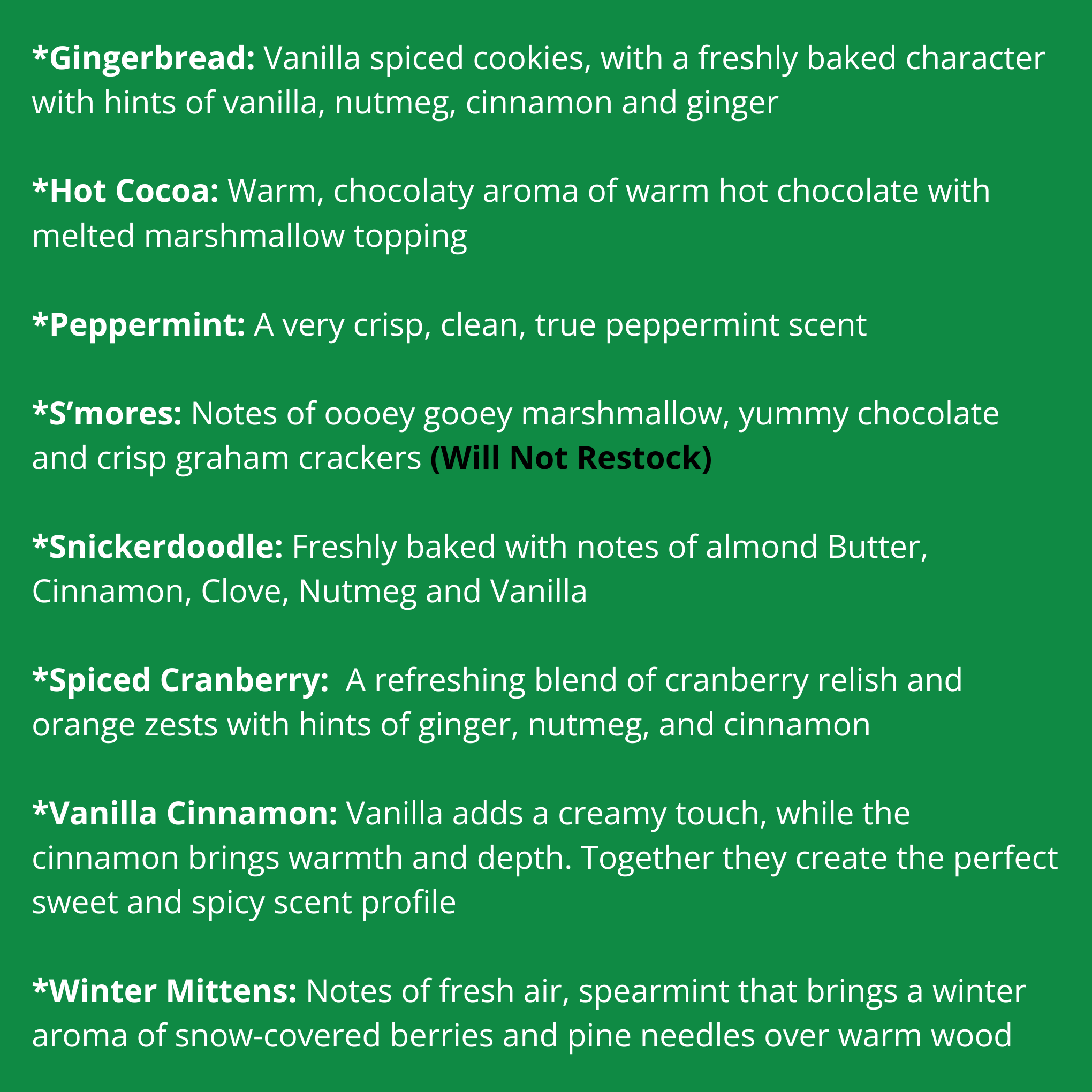 Winter Holiday Scented Car Fresheners