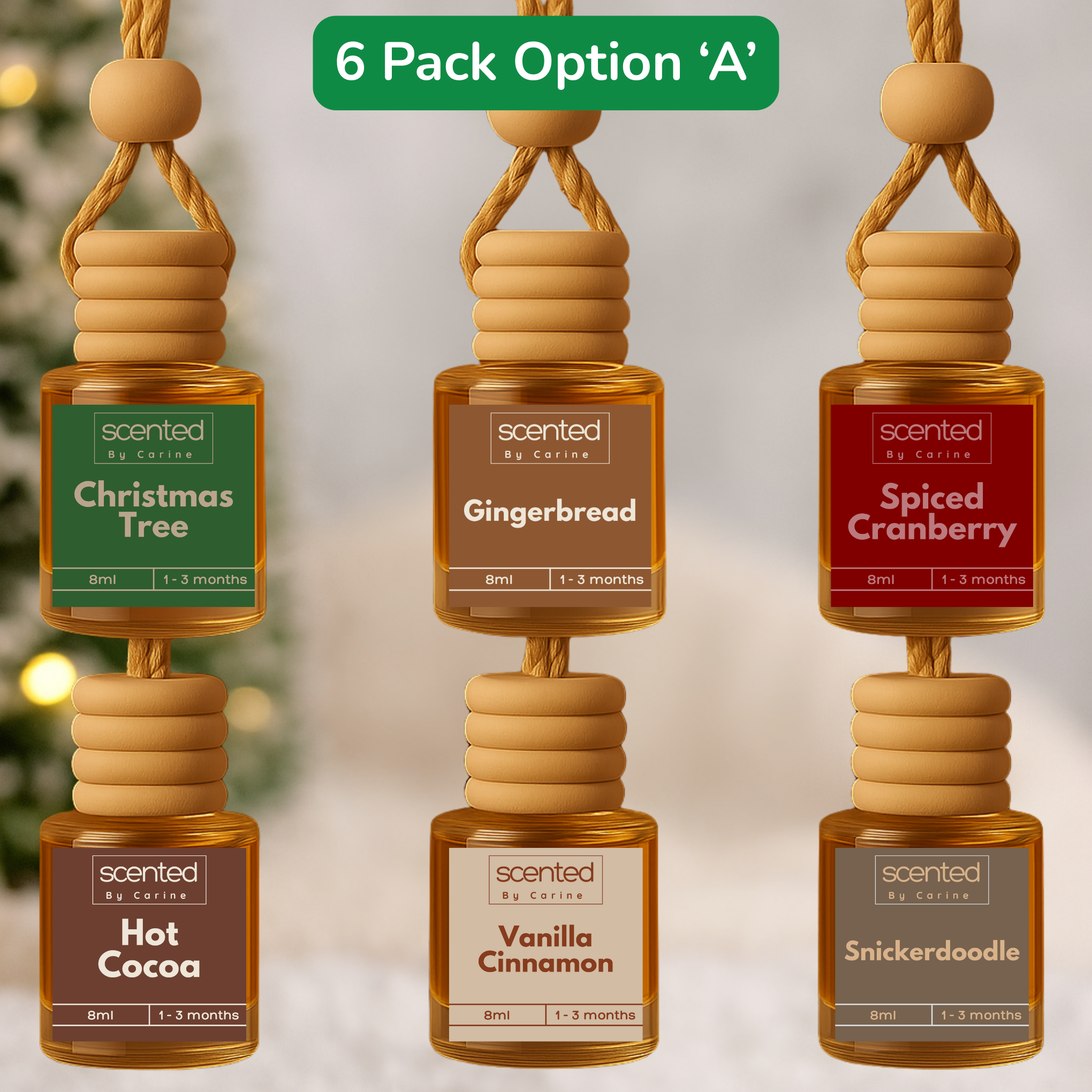 Winter Holiday Scented Car Fresheners