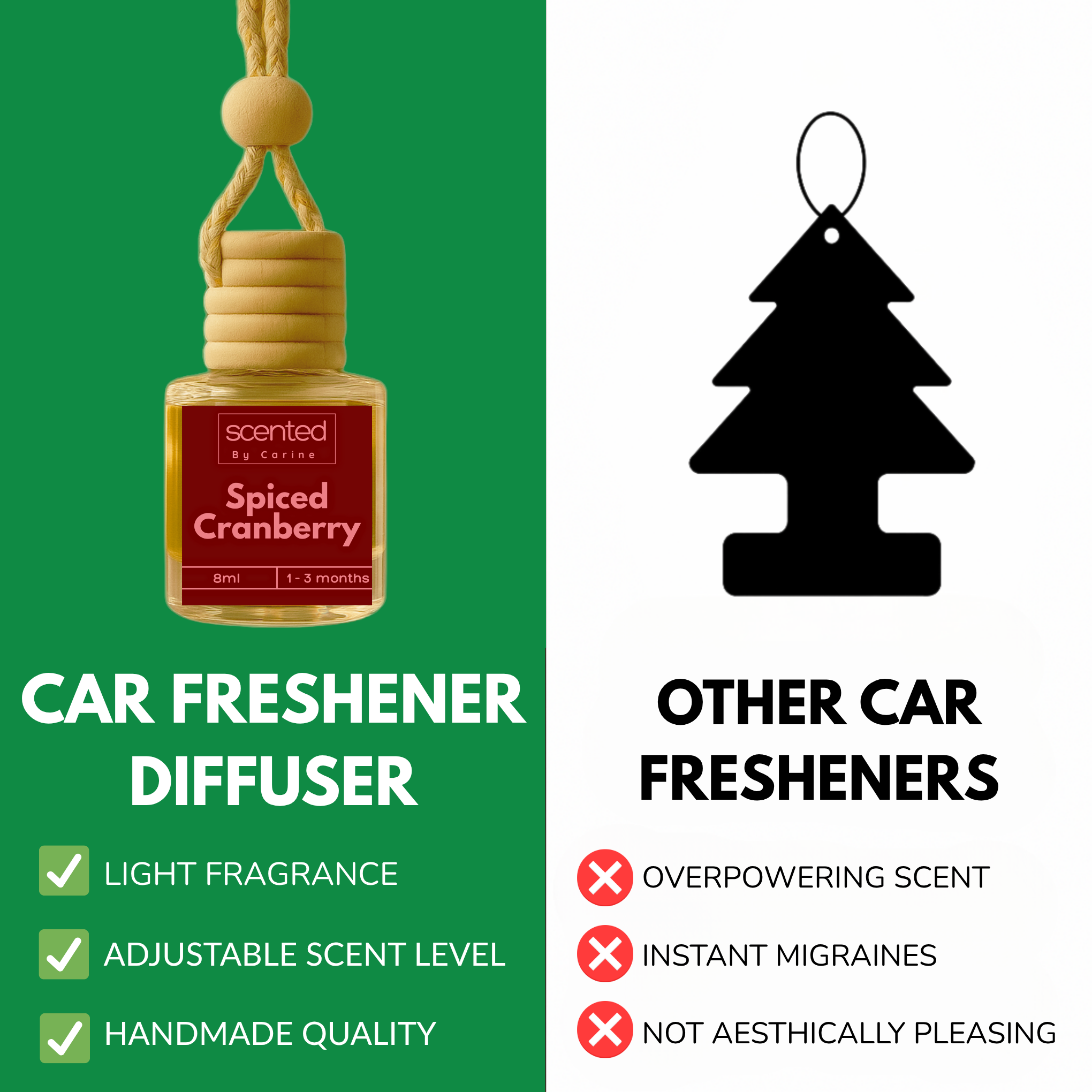 Winter Holiday Scented Car Fresheners