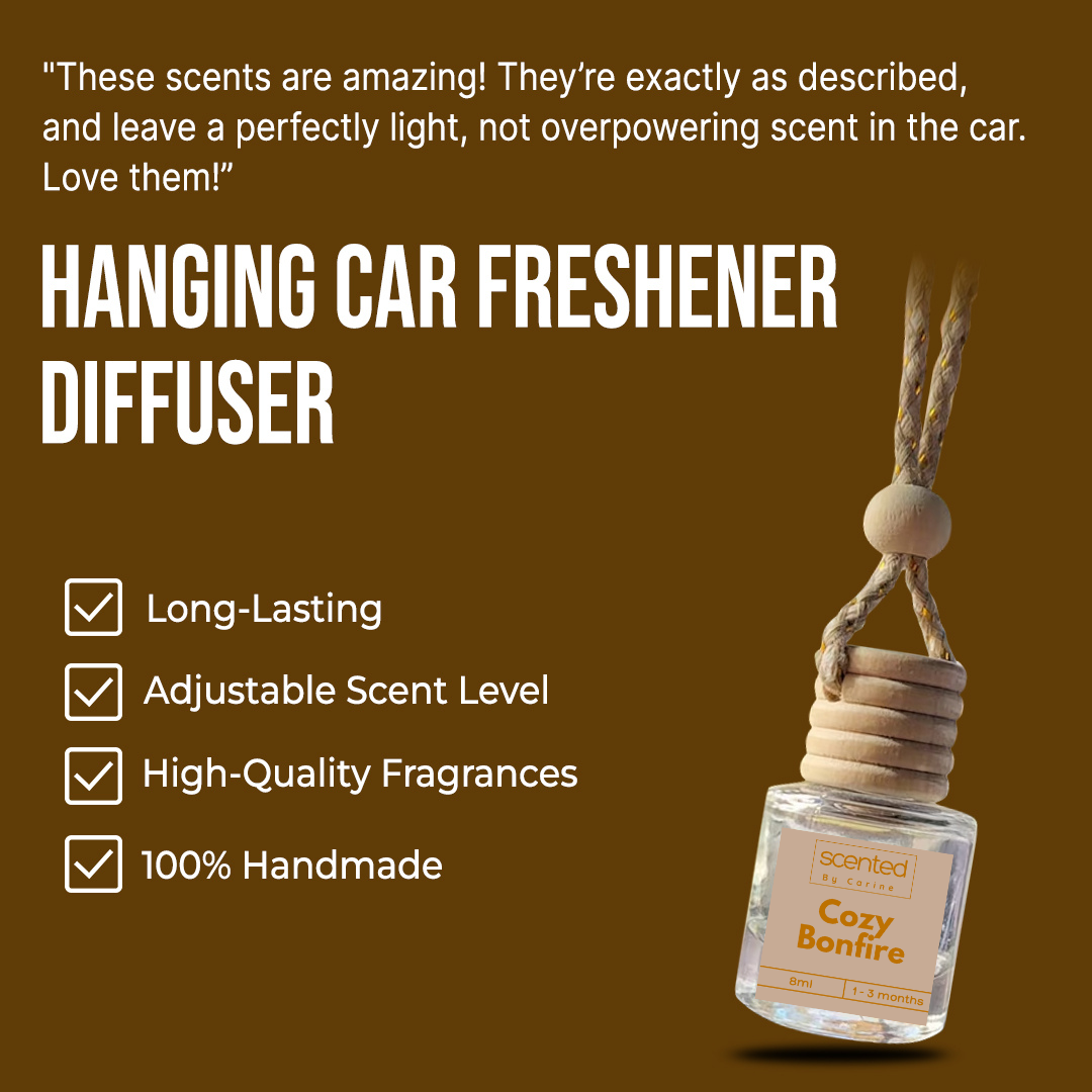 Cozy Bonfire-Car Diffuser-Scented by Carine Car Air Freshener Diffuser