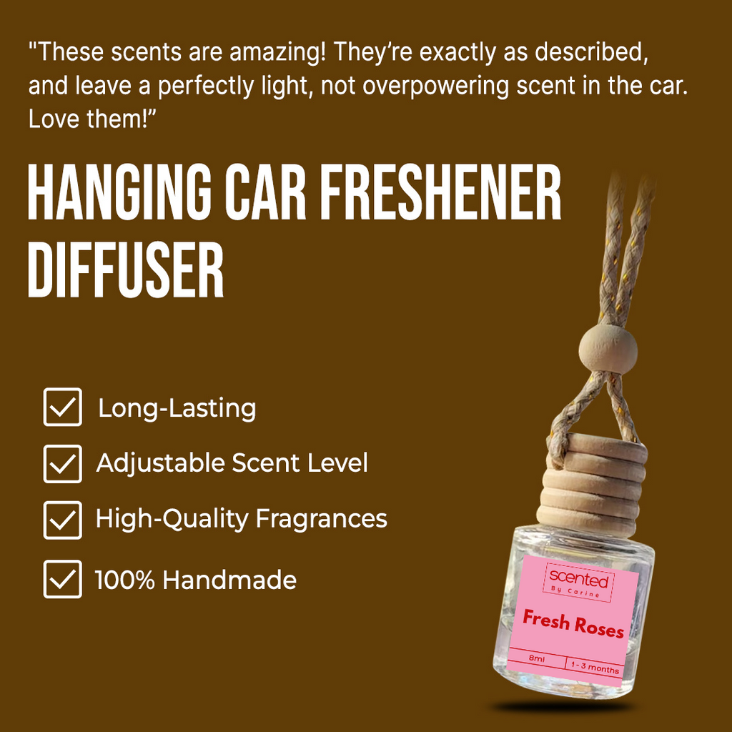 Fresh Roses-Car Diffuser-Scented by Carine Car Air Freshener Diffuser