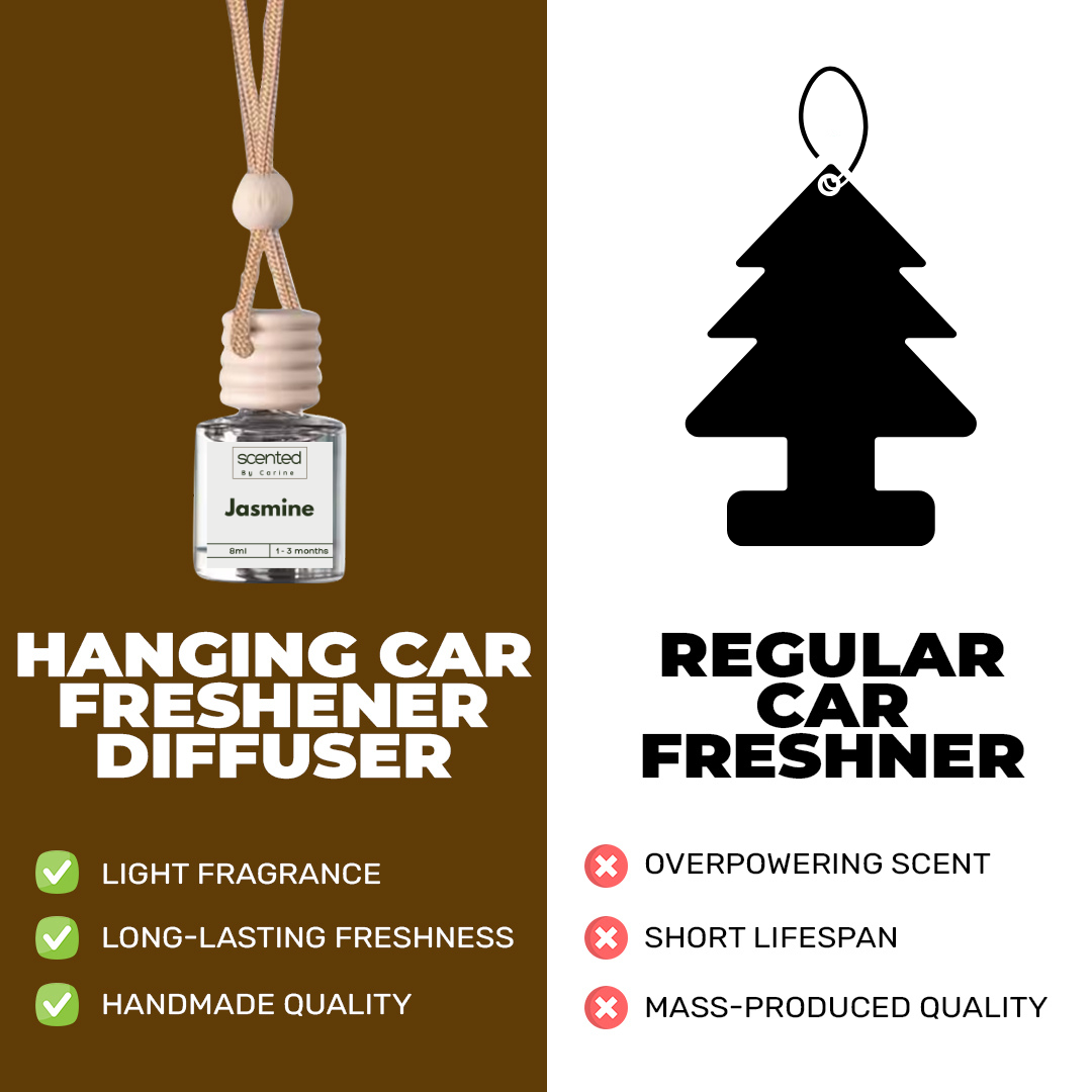 Jasmine-Car Diffuser-Scented by Carine Car Air Freshener Diffuser