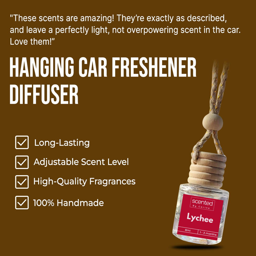 Lychee-Car Diffuser-Scented by Carine Car Air Freshener Diffuser