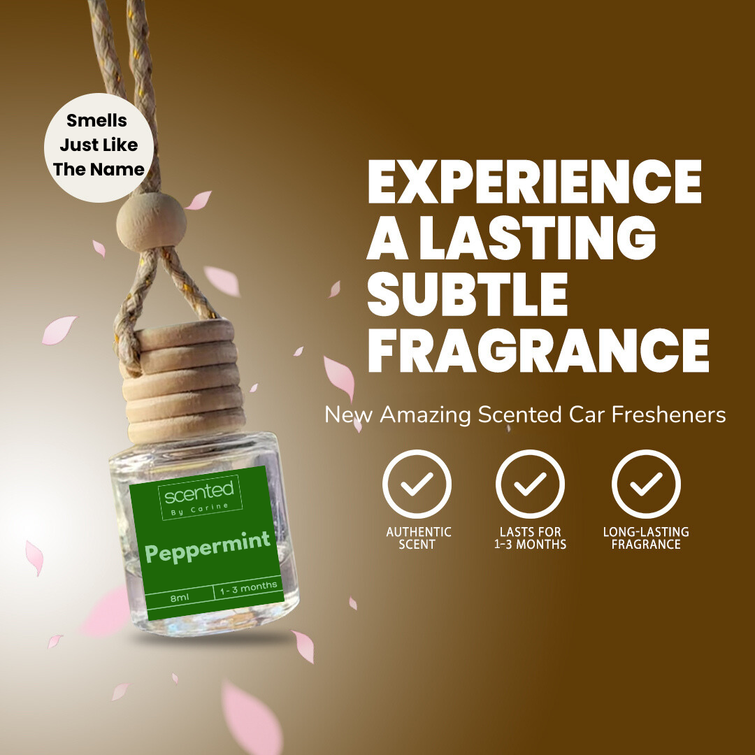 Peppermint-Car Diffuser-Scented by Carine Car Air Freshener Diffuser