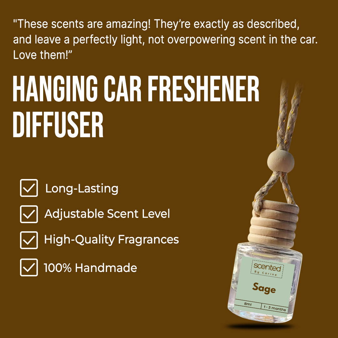 Sage-Car Diffuser-Scented by Carine Car Air Freshener Diffuser