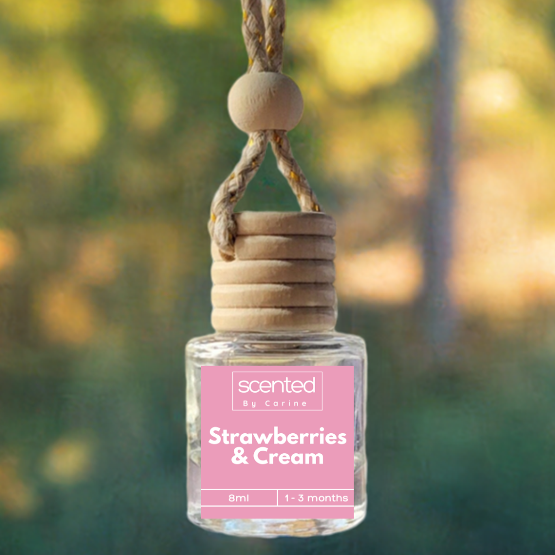 Strawberries & Cream-Car Diffuser-Scented by Carine Car Air Freshener Diffuser