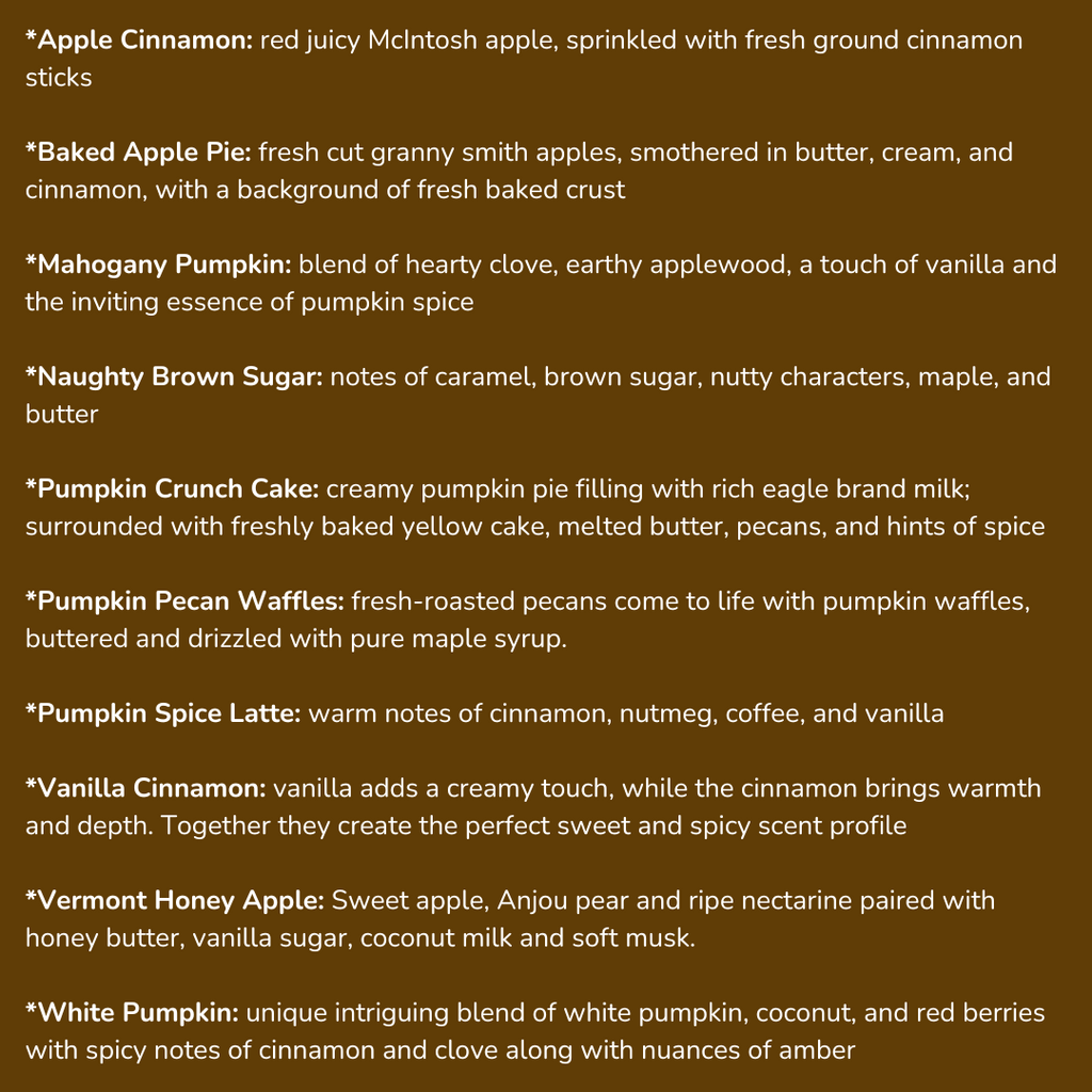 Fall Scented Car Fresheners